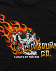 Claybourne Flaming Skull Long Sleeve Tshirt