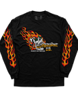 Claybourne Flaming Skull Long Sleeve Tshirt